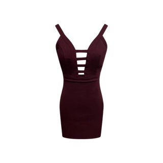Solid Dress with Cut Outs