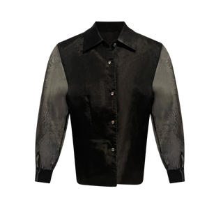 Button Down with Translucent Sleeves