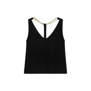 Black Sleeveless Structural Tank