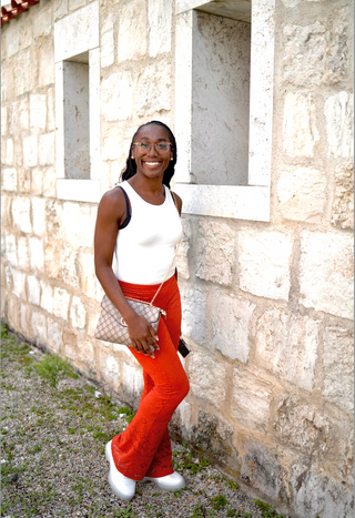 Detailed Stretch Pants