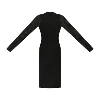 Dress with Mesh Sleeves