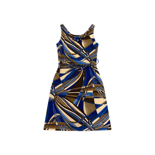 Y2K Geometric Midi Dress