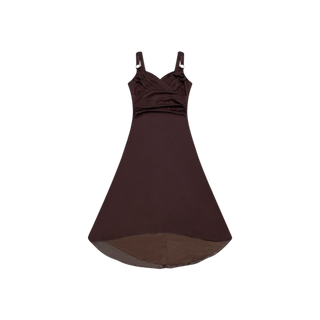 Y2K High-Low Chocolate Kiss Midi Dress