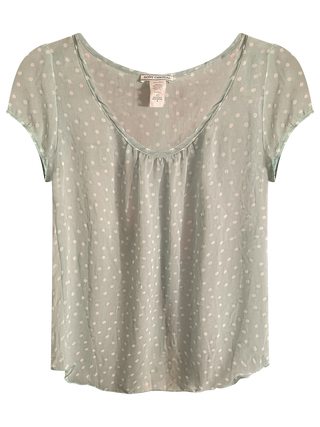 Light Blue Polka Dot Blouse