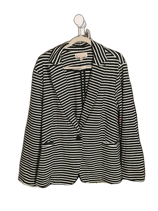 Black and White Striped Blazer