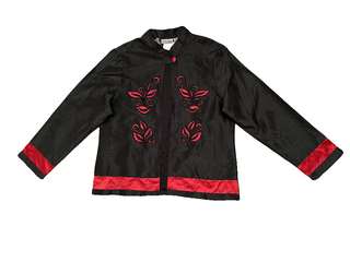 Vintage Black and Red Buttoned Jacket
