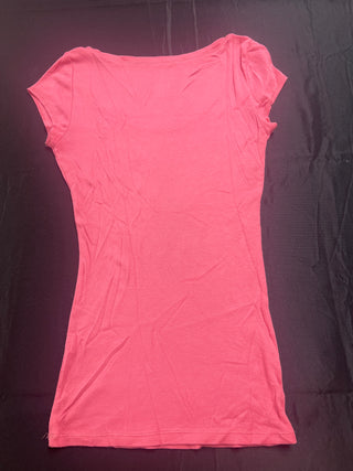 Express Pink Embossed Graphic Tank Top - Size S