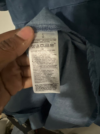 Gap Medium Wash Blue Chambray Button-Front Dress - Size L