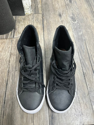 Black High-Top Sneakers with Gum Sole (Well-Worn)