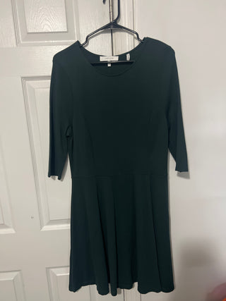 Lark & Ro Dark Green Drop-Waist Fit & Flare Dress - Size L