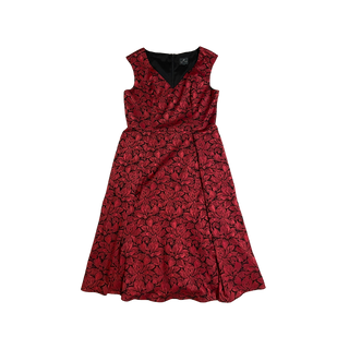 Sleeveless Red Floral Dress