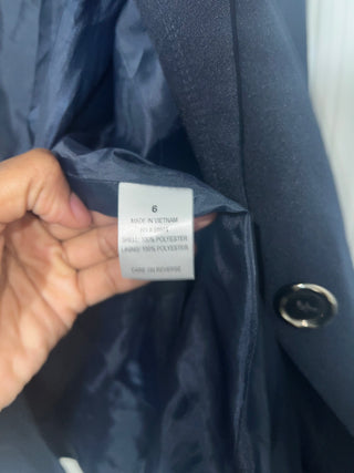 Emily Black Blazer Jacket Womens Size 6 Tailored Work Office Career Classic