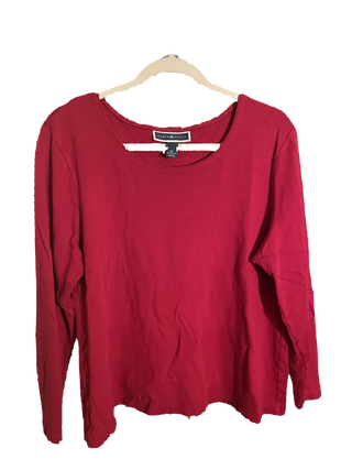 Scoop Neck Red Vintage Top