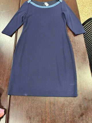 Tommy Hilfiger Navy Shift Dress with Chambray Collar — Size M