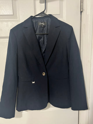 Emily Black Blazer Jacket Womens Size 6 Tailored Work Office Career Classic