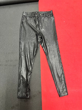 Iris Black Faux-Leather Skinny Pants – Sleek Stretch Fit