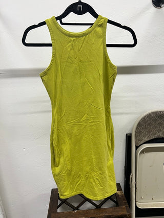 Lime Ribbed Tank Mini Dress (Wild Fable) – M