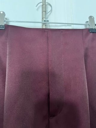 A New Day Burgundy Satin Finish Trousers, Size 8