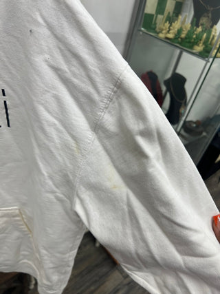 White “Beauti” Graphic Hoodie