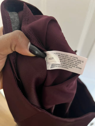 A New Day Burgundy Satin Finish Trousers, Size 8