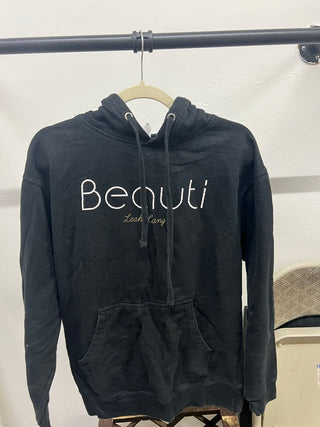 Beauti by Leah Lang Black Graphic Hoodie – Medium