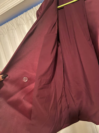 Burgundy Structured Blazer XL Wine Red Structured Jacket Work Office