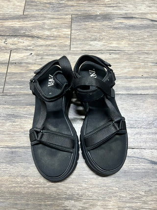 ZARA Black Sport Sandals with Adjustable Straps- EU 41