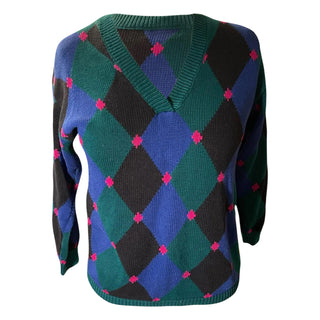 Vintage Purple and Green Sweater