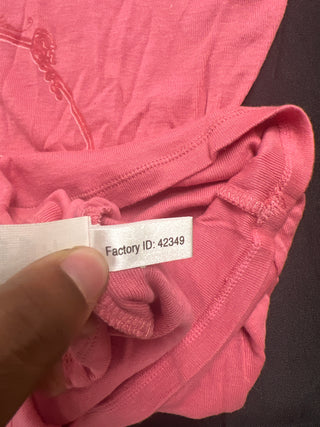 Express Pink Embossed Graphic Tank Top - Size S