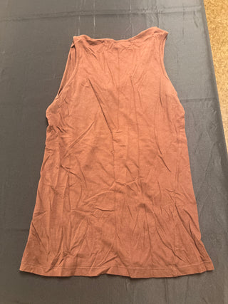 Meghan Noland Rust Brown Rhinestone-Trim Tank Top - Size L