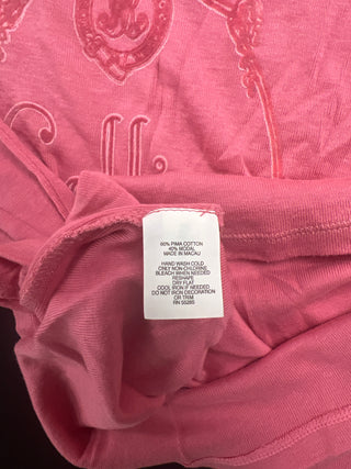 Express Pink Embossed Graphic Tank Top - Size S