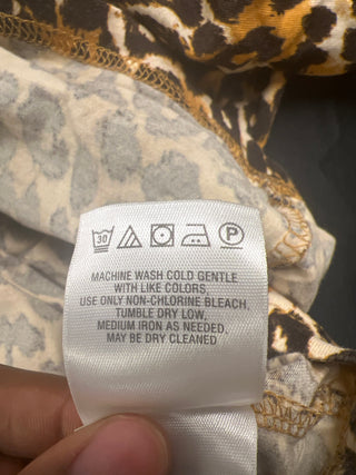 Anthropologie Leopard Print Mock Neck Top