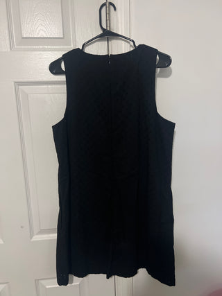 Banana Republic Black Eyelet A-Line Dress - Size L