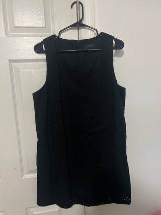 Banana Republic Black Eyelet A-Line Dress - Size L