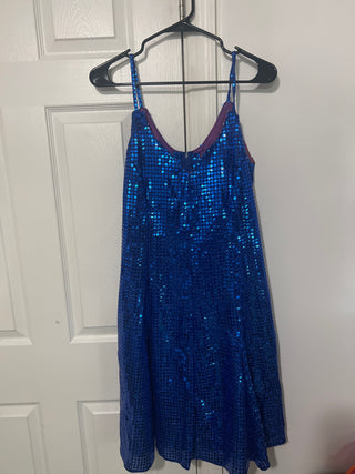Royal Blue Sequin A-Line Mini Dress