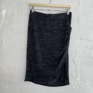 Charcoal Heather Knit Pencil Skirt