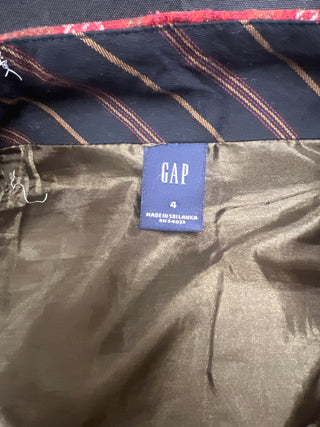 GAP Red and Olive Plaid Pleated Mini Skirt - Size 4