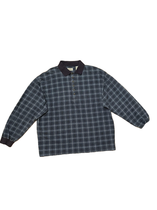 Vintage Blue Collared Long Sleeve